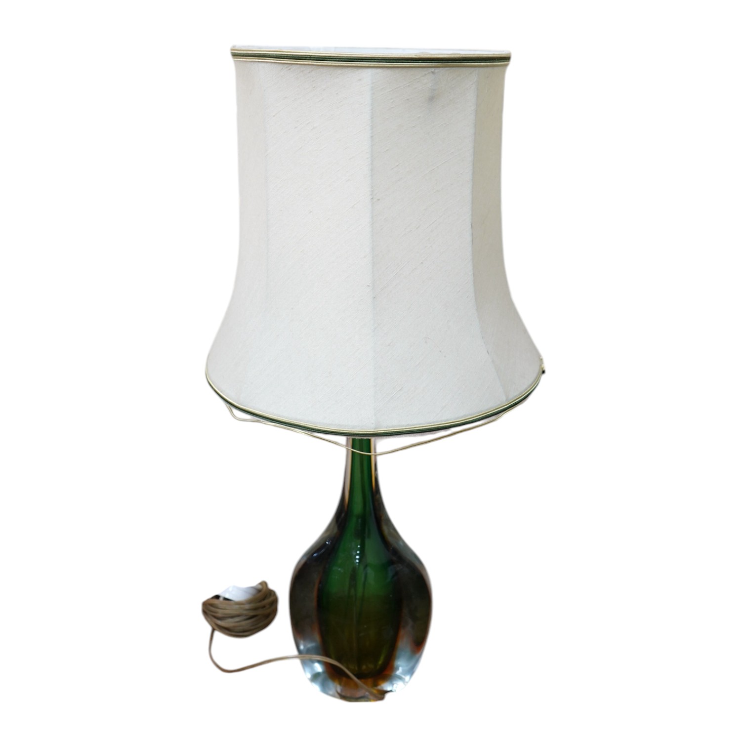 A 1960s Murano Sommerso glass table lamp. Condition - fair to good, untested